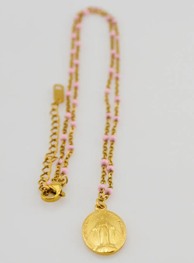 Perlenkette Wundertätige Medaille – Rosa (pic 4)