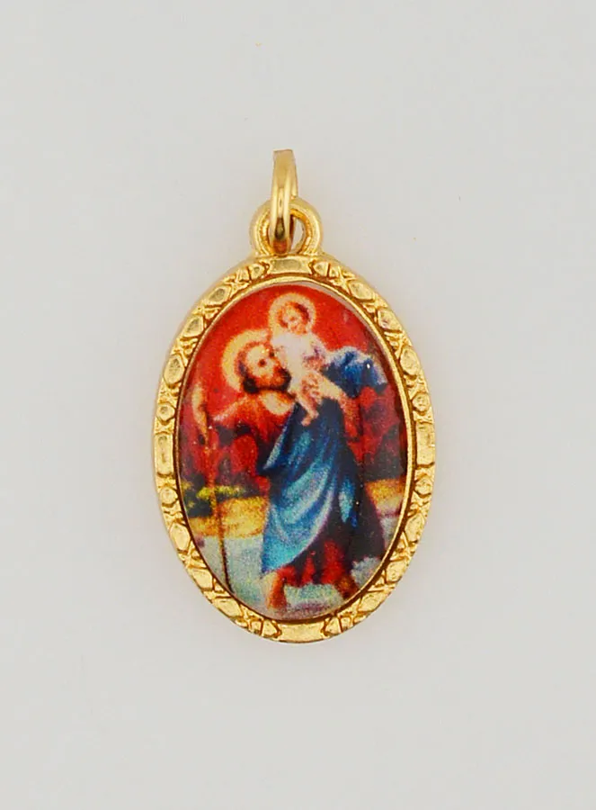 Medaille mit Gedrehtem Rand 25mm – Heiliger Christophorus (pic 1)