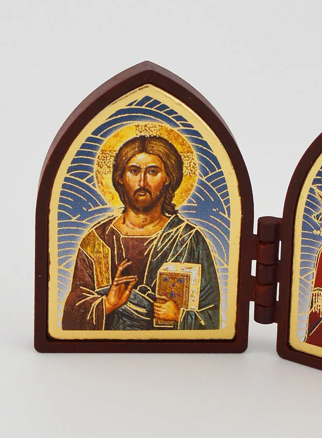Kleine Diptychon Ikone – Jesus Christus und Maria (pic 2)