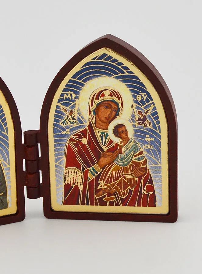Kleine Diptychon Ikone – Jesus Christus und Maria (pic 3)