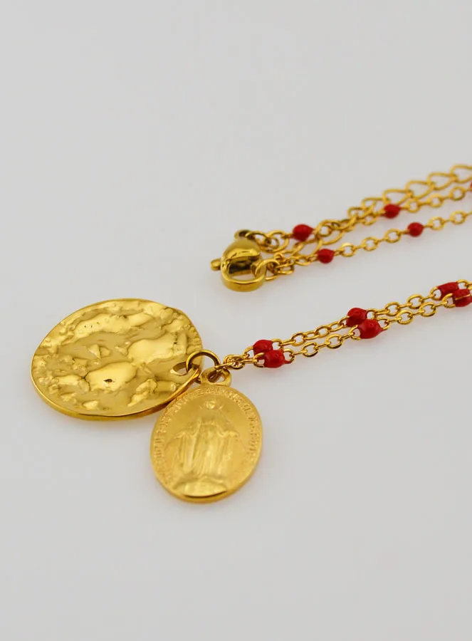 Religiöse Kette mit Perlen und Wundertätige Medaille (pic 1)