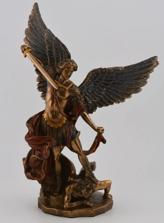 Religiöse Figur des Erzengels Michael aus Bronze – 20cm (pic 1)