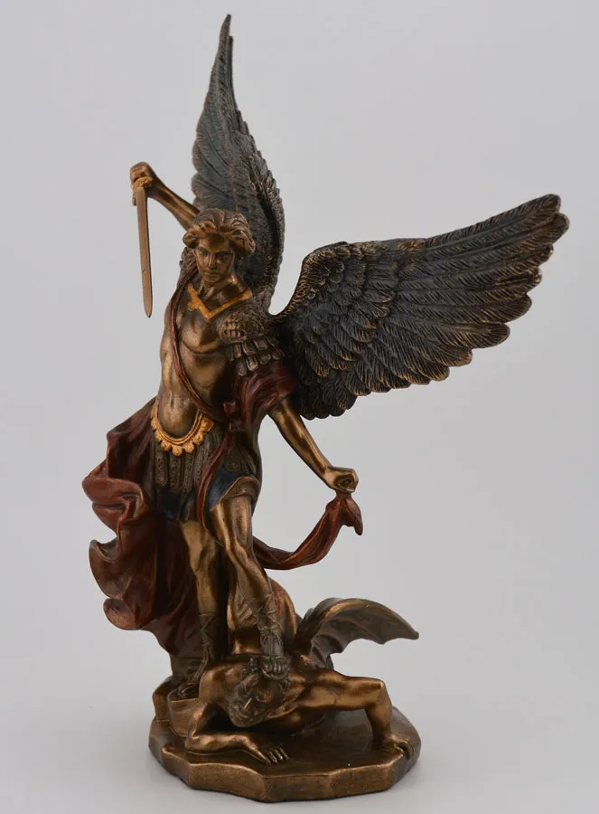 Religiöse Figur des Erzengels Michael aus Bronze – 20cm (pic 2)