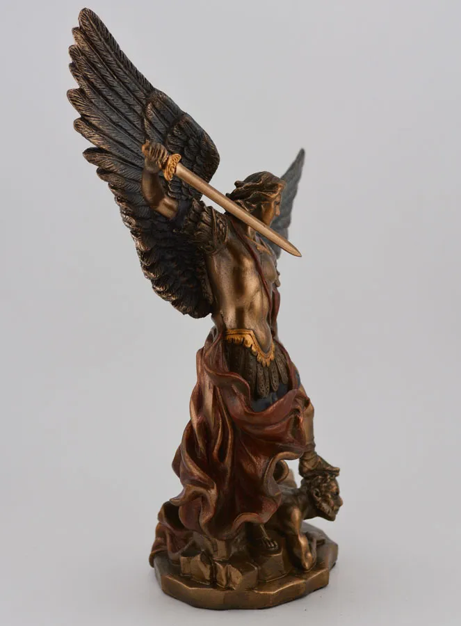 Religiöse Figur des Erzengels Michael aus Bronze – 20cm (pic 3)