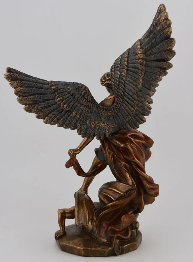 Religiöse Figur des Erzengels Michael aus Bronze – 20cm (pic 4)