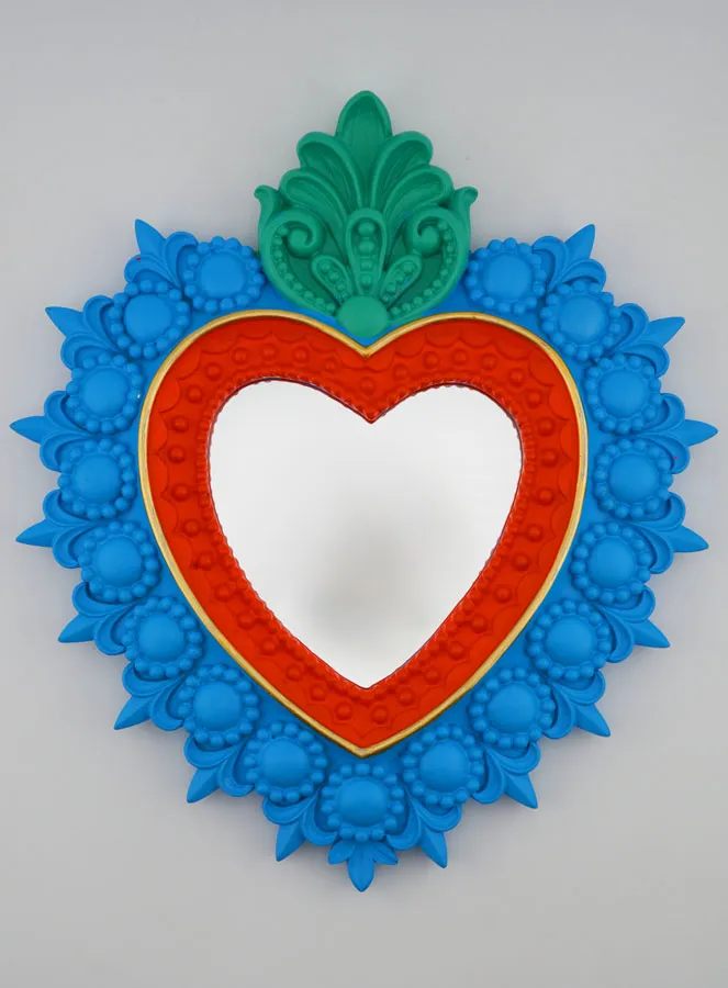 Bunter Ex Voto Wandspiegel – 24cm (pic 1)