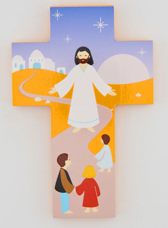 Holzkreuz für Kinder – Jesus und Kinder (pic 1)