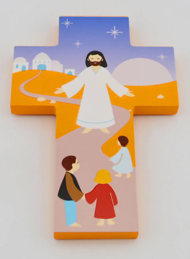 Holzkreuz für Kinder – Jesus und Kinder (pic 2)
