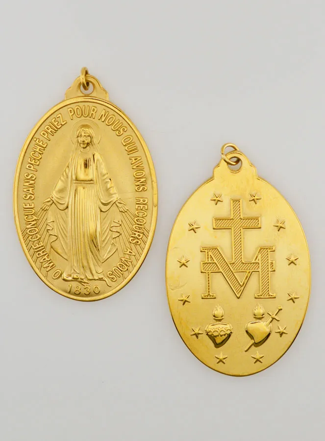 Wunderbare Medaille aus Goldfarbenem Edelstahl – 40 mm (pic 1)