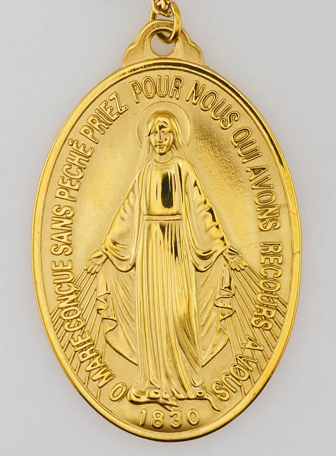 Goldfarbene Wundertätige Medaille mit Kette –  28mm (pic 2)
