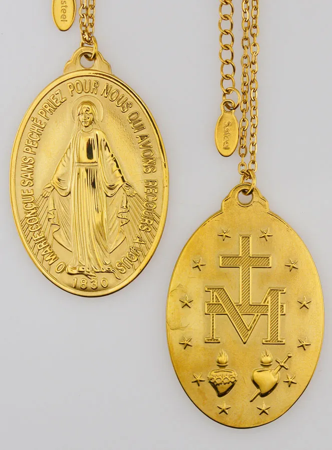 Wunderbare Medaille  und Goldfarbene Kette – 40mm (pic 1)