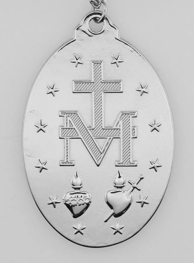Halskette und Wunderbare Medaille Silberfarben – 40mm (pic 3)