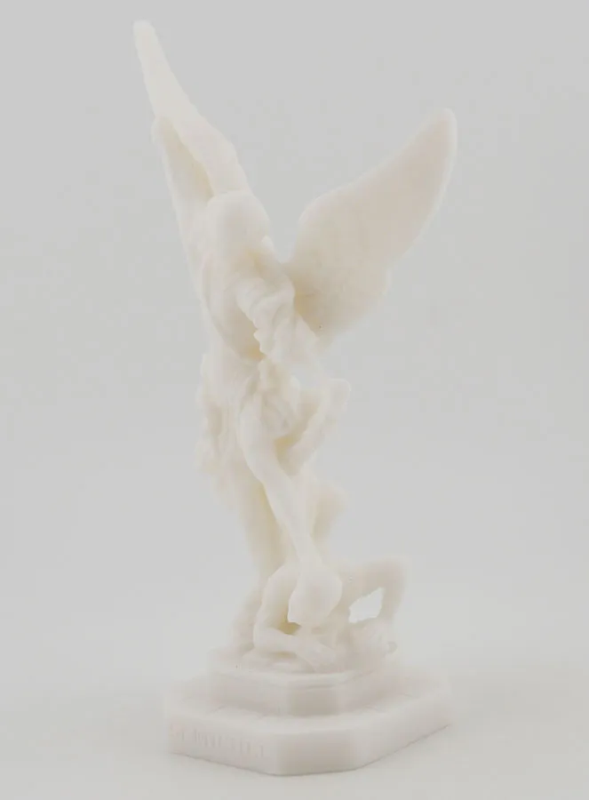 Alabaster-Figur des Heiligen Michael – 12cm (pic 2)