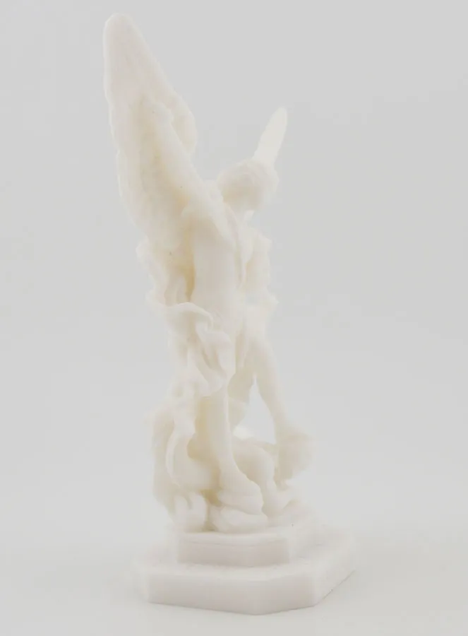 Alabaster-Figur des Heiligen Michael – 12cm (pic 3)