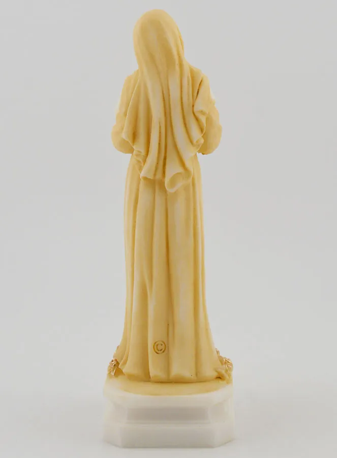 Figur der Heiligen Rita aus Bemaltem Alabaster – 12cm (pic 4)