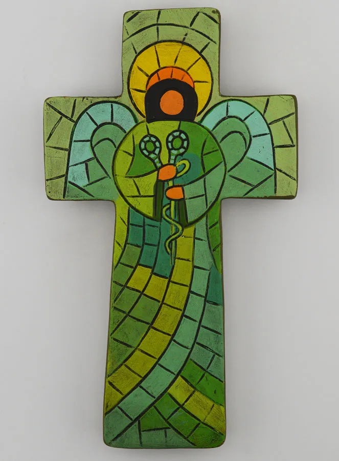 Keramikkreuz Engel der Heilung – 15cm (pic 1)
