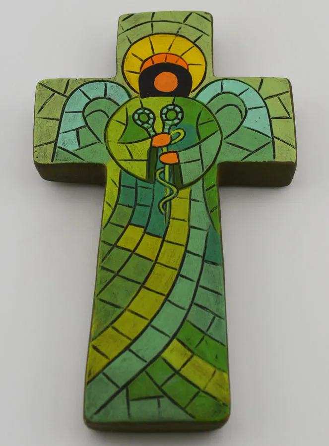 Keramikkreuz Engel der Heilung – 15cm (pic 2)