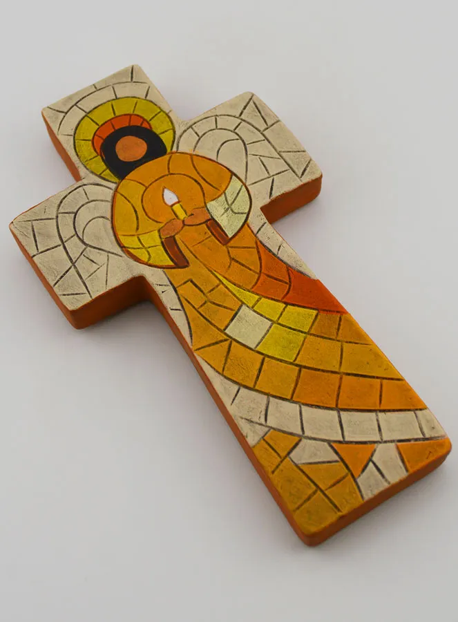 Keramikkreuz Wachender Engel – 15cm (pic 3)