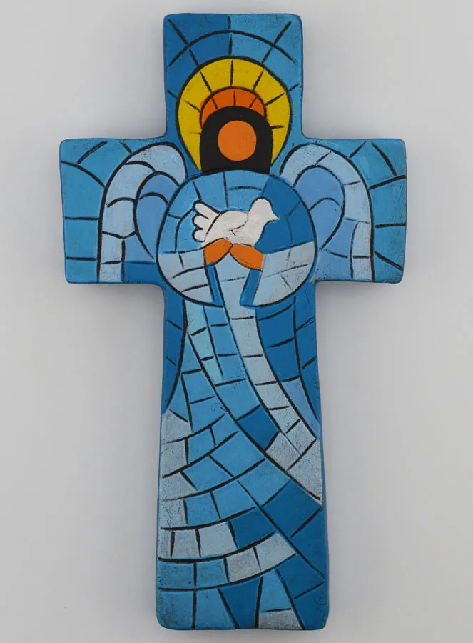 Keramik Kreuz Friedensengel – 15cm (pic 1)