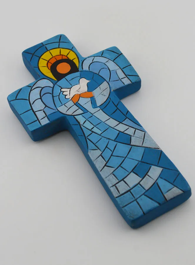 Keramik Kreuz Friedensengel – 15cm (pic 3)