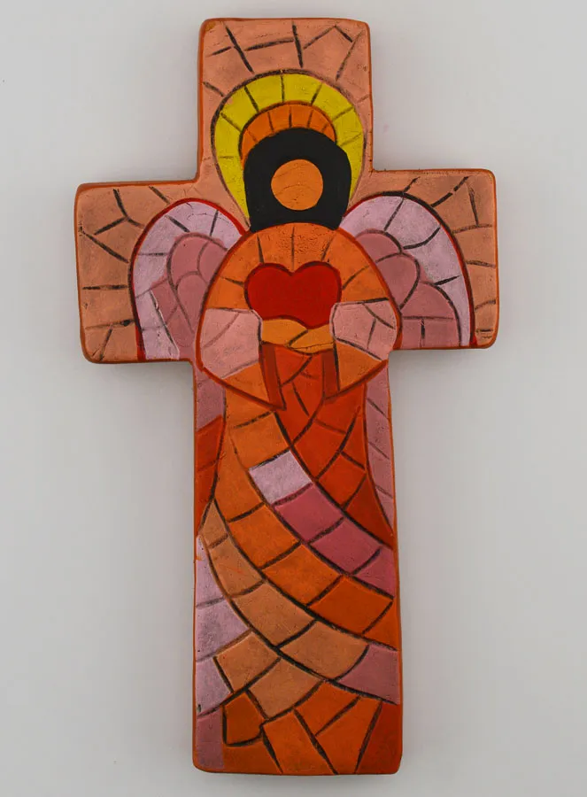 Keramikkreuz Engel der Liebe – 15cm (pic 1)