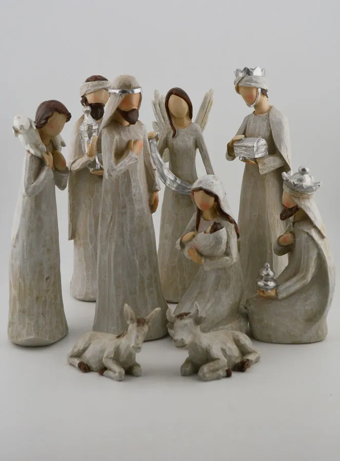 Komplette Weihnachtskrippe mit 11 Figuren (pic 1)