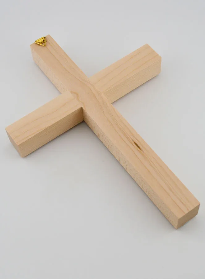 Kruzifix aus Ahornholz mit Silber Auflage – 20cm (pic 4)