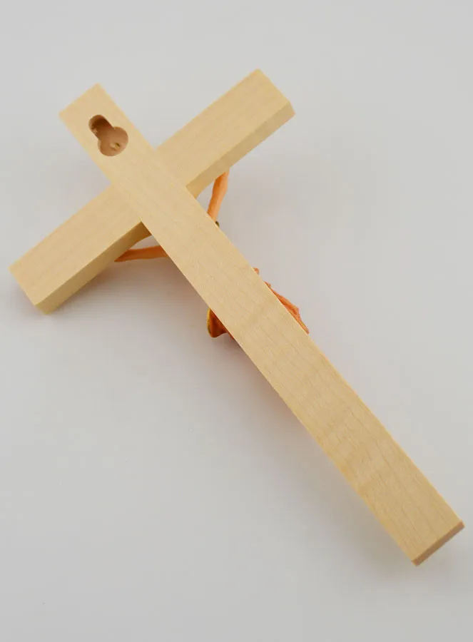 Kruzifix aus Lindenholz und Christus mit Rotem Tuch – 18cm (pic 4)