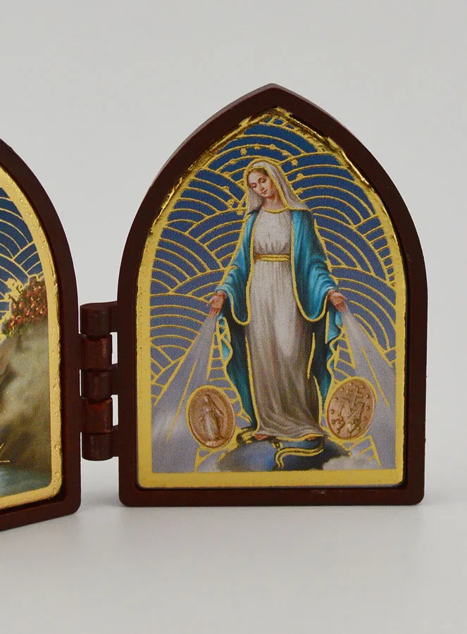 Mini Diptychon Ikone – Madonna von Lourdes und Wunderbare Gottesmutter (pic 3)