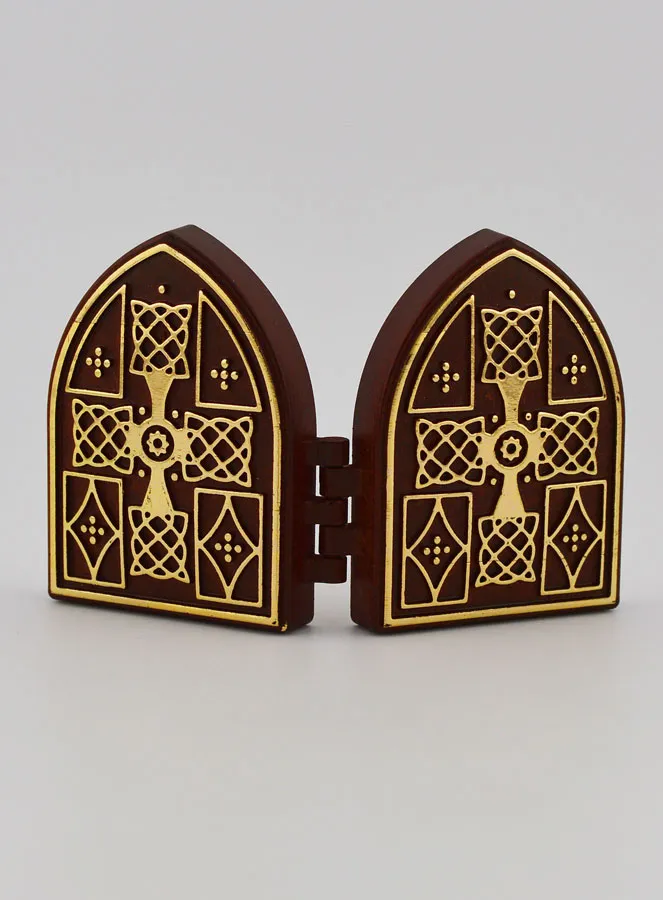 Kleine Diptychon Ikone – Die Heiligen Herzen Jesu und Mariens (pic 4)