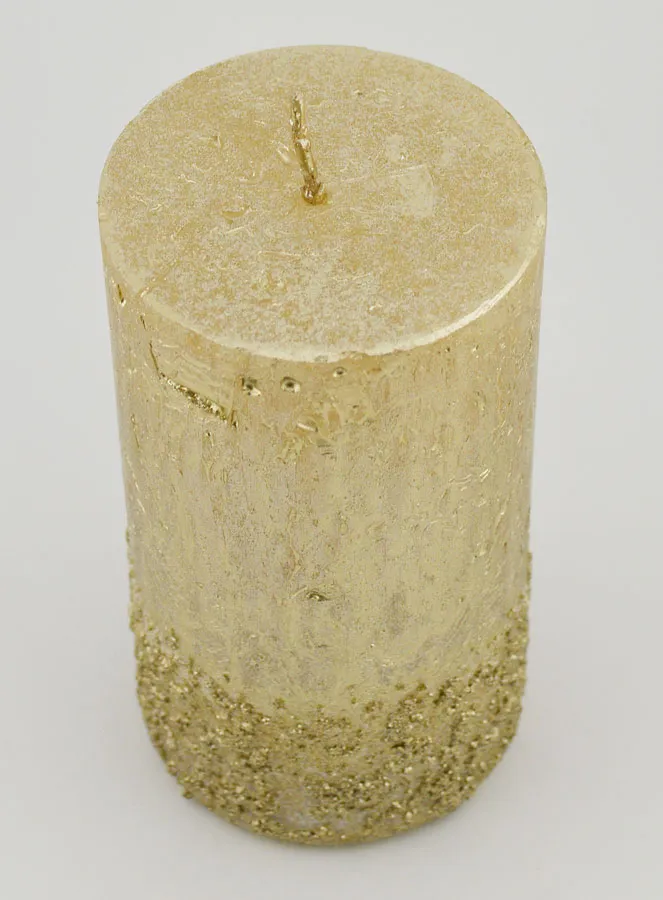 Weihnachtskerze mit Relief – Champagner (pic 2)
