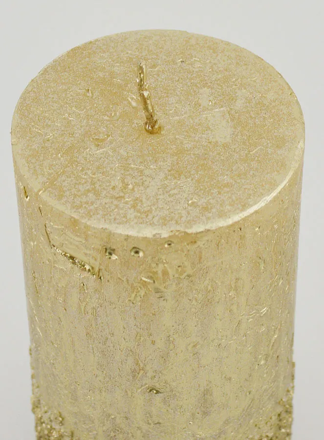 Weihnachtskerze mit Relief – Champagner (pic 4)