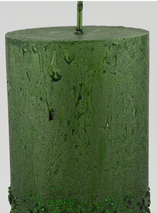 Weihnachtskerze mit Relief – Tannengrün (pic 3)