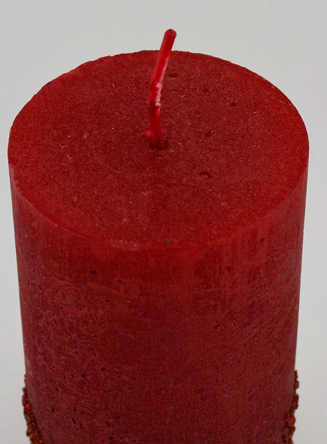 Dekorationskerze mit Relief – Rot (pic 4)