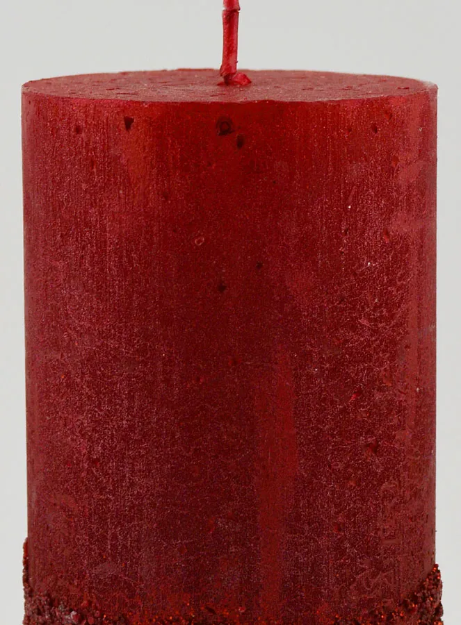 Weihnachtskerze mit Relief – Rot (pic 3)