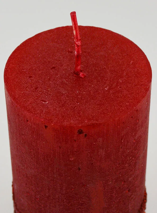 Weihnachtskerze mit Relief – Rot (pic 4)