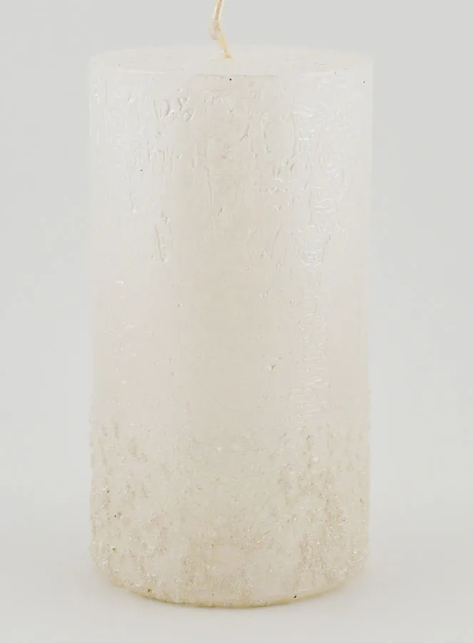 Weihnachtskerze mit Relief – Perlweiß (pic 1)