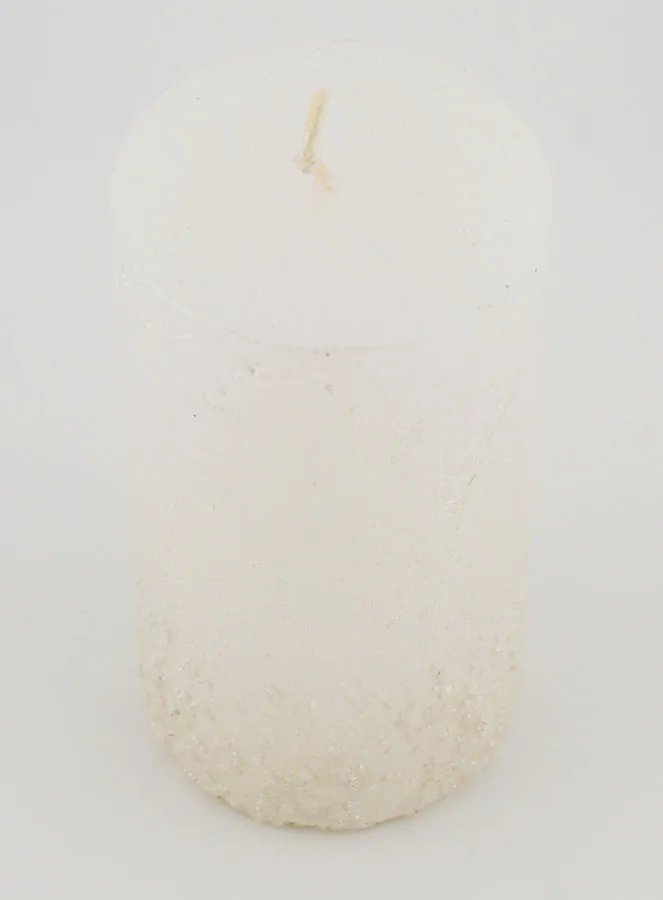 Weihnachtskerze mit Relief – Perlweiß (pic 2)