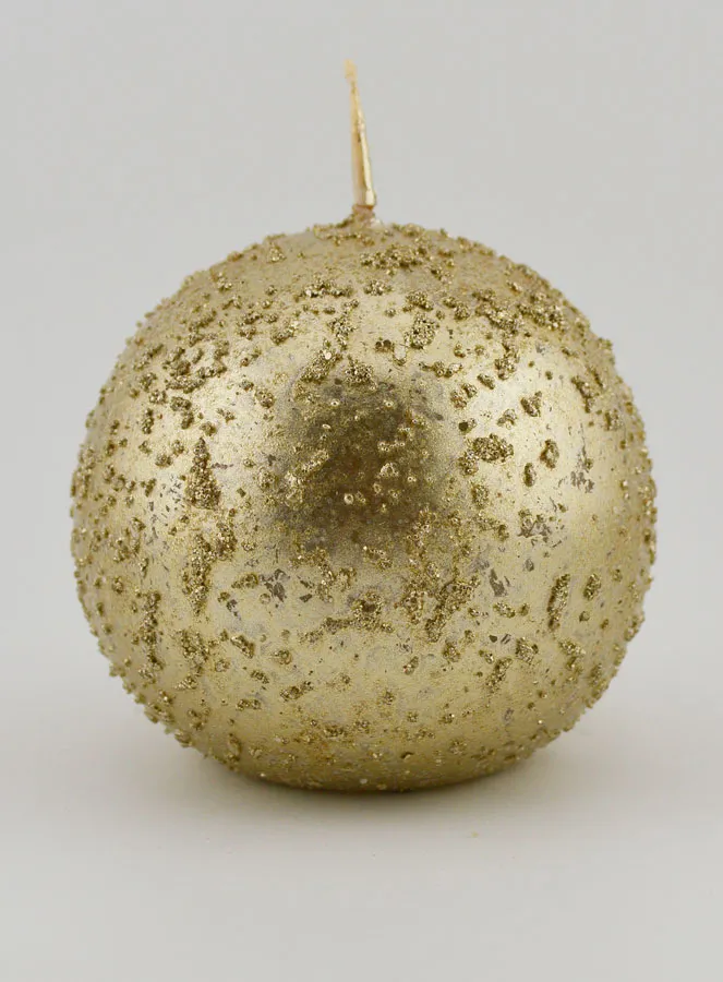 Dekokerze Glitzernde Kugel – Champagner (pic 1)