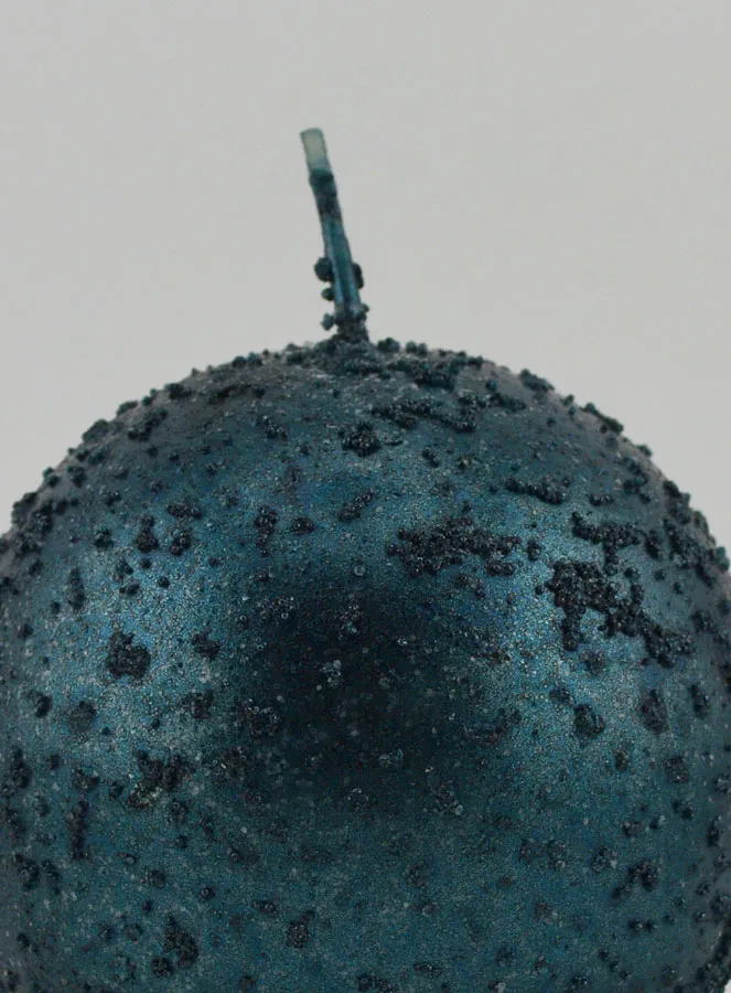 Dekokerze in Kugelform mit Glitzer – Blau-Grün (pic 3)