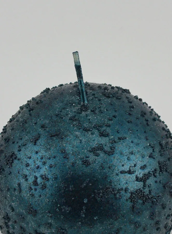 Dekokerze in Kugelform mit Glitzer – Blau-Grün (pic 4)