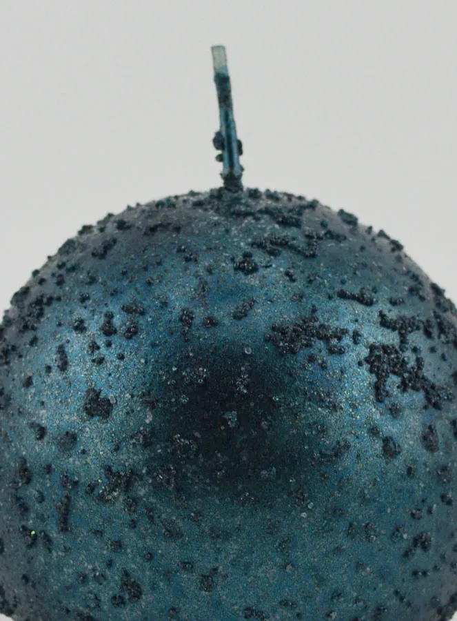Glitzernde Weihnachtskugel Kerze – Blaugrün (pic 3)