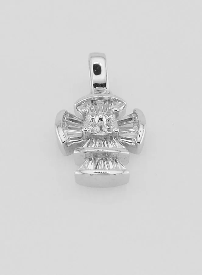 Silber Anhänger mit Gotischem Kreuz – 16mm (pic 2)