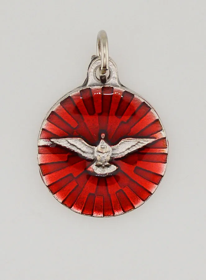 Anhänger Heiliger Geist mit Roter Emaille – 18mm (pic 1)