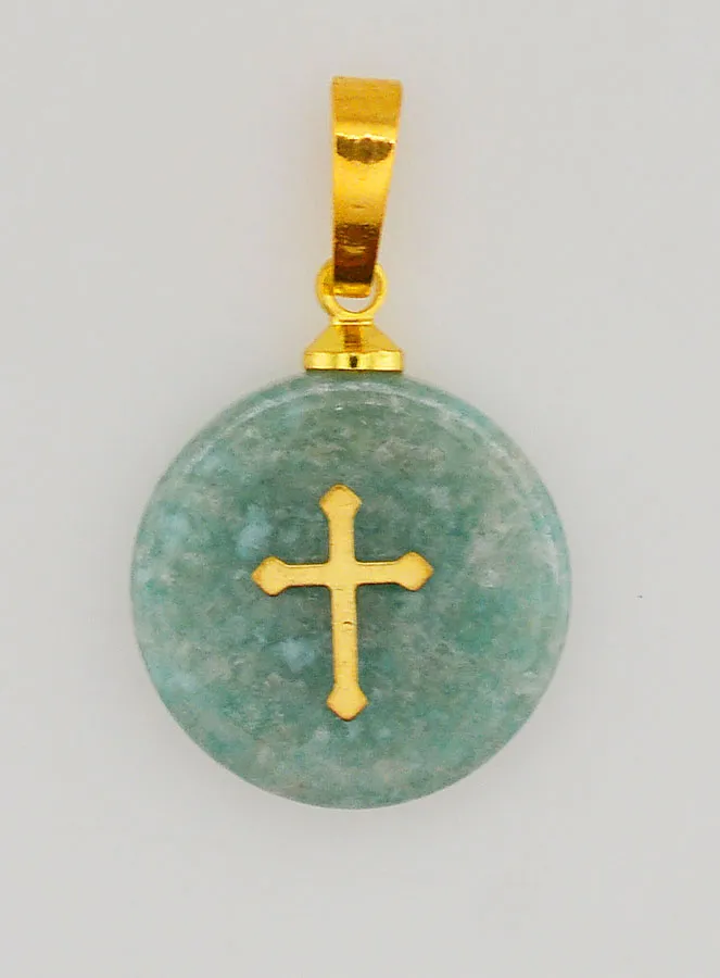 Anhänger mit Kreuz – Blau-Grün (pic 1)