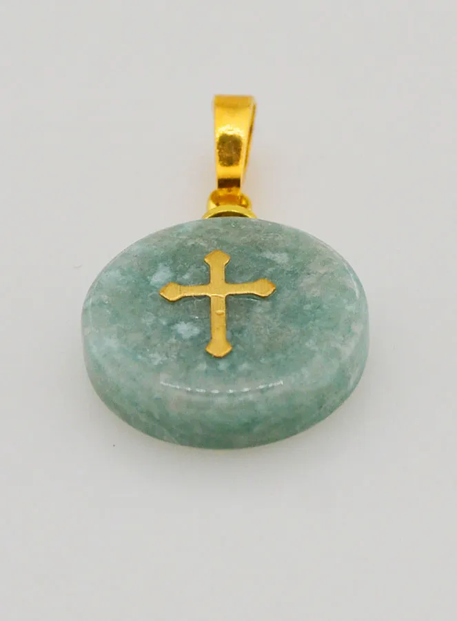 Anhänger mit Kreuz – Blau-Grün (pic 2)