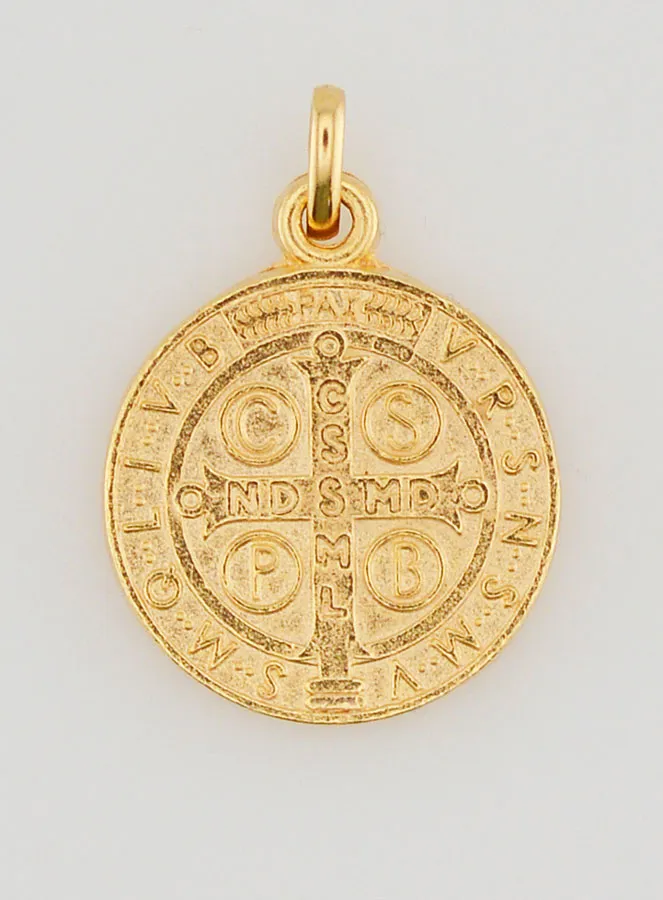 Vergoldete Benedikt-Medaille – 18mm (pic 1)