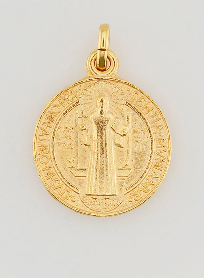 Vergoldete Benedikt-Medaille – 18mm (pic 2)