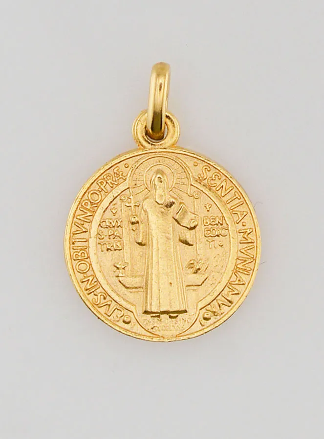 Vergoldete Benedikt-Medaille – 15mm (pic 1)