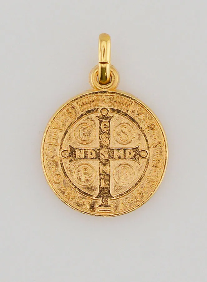 Vergoldete Benedikt-Medaille – 15mm (pic 2)